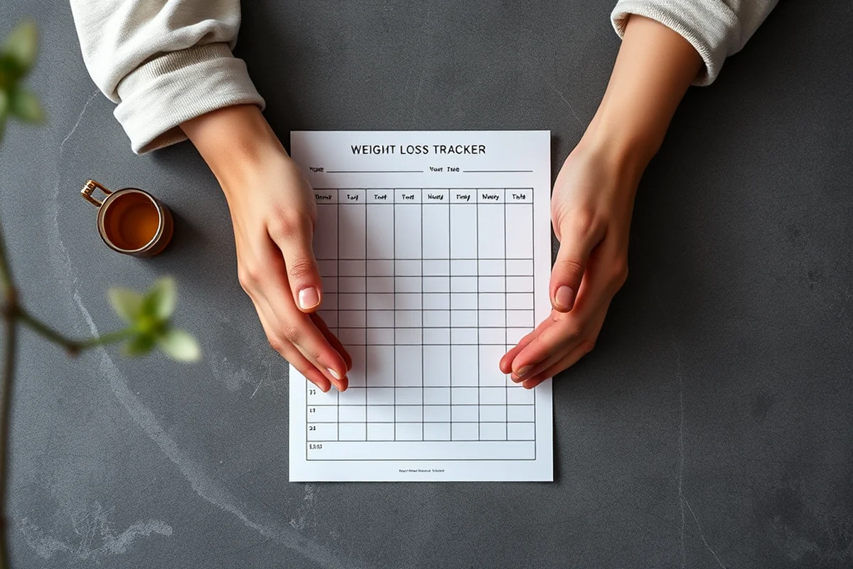 weight loss tracker printable — Weight Loss Tracker Printable (the finished result)